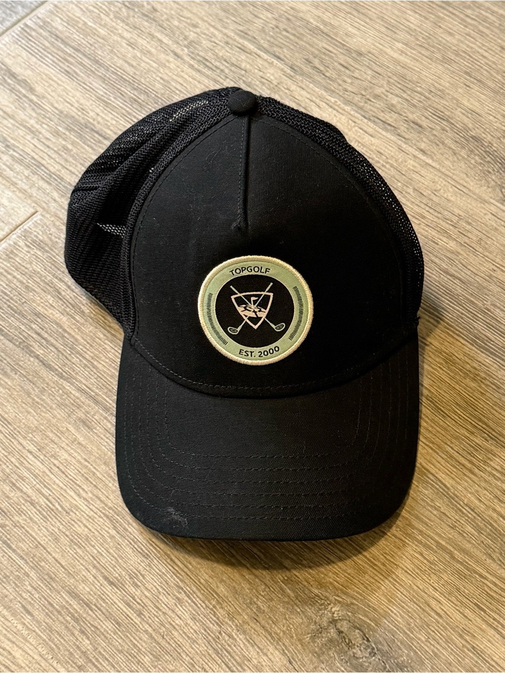 Callaway Top Golf Baseball Hat Cap Charcoal Embroidered Clubs Mesh Adjustable